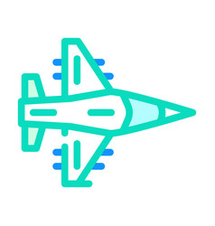 Fighter Jet Airplane Aircraft Color Icon