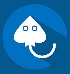 Icon Manta Ray Related To Sea Symbol Long Shadow