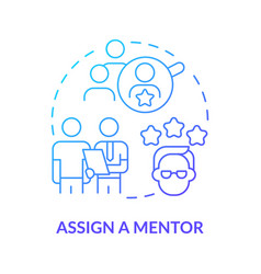 Assign Mentor Blue Gradient Concept Icon