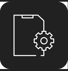 Document Setting Business Icon With Black Filled