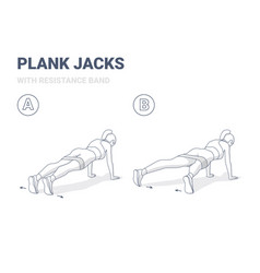 Girl Plank Jacks Weight Loss Workout Exercise