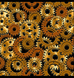 Pattern With Rusty And Polished Gold Gears