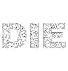 Polygonal Wire Frame Die Text Tag