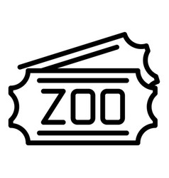 Zoo Coupon Icon Outline Animal Ticket