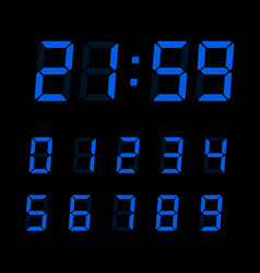 Digital Clock Number Set