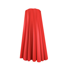 Realistic Red Superhero Cape Seen From Back View