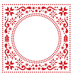 Christmas Scandinavian Folk Greeting Card