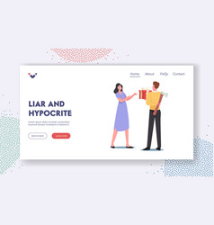 Liar And Hypocrite Landing Page Template Sneaky