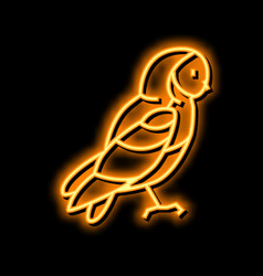 Owl Bird Neon Glow Icon