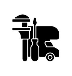 Rv Maintenance Black Glyph Icon