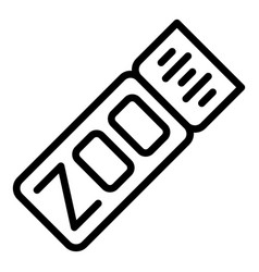 Zoo Ticket Icon Outline Animal Pass