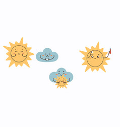 Weather Cartoon Character Sun