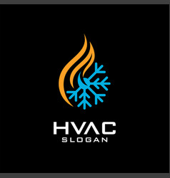 Cooling And Heating Logo Hvac Design