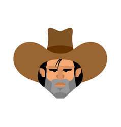 Cowboy Face Isolated Wild West Guy Portrait