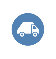 Garbage Truck Icon Silhouette Icon Of