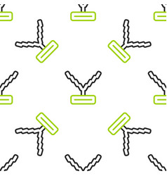 Line Rapper Chain Icon Isolated Seamless Pattern