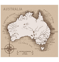 Vintage Map Australia