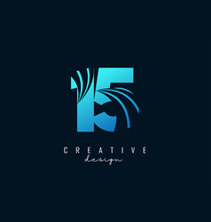 Creative Number 15 1 5 Logo With Leading Lines