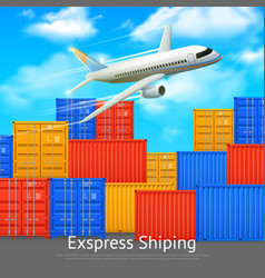 Express Shipping Cargo Container Poster