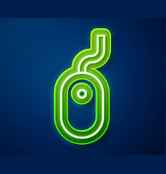 Glowing Neon Line Computer Mouse Icon Isolated On