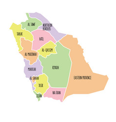 Saudi Arabia Political Map With Region Names