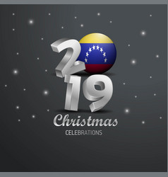 Venezuela Flag 2019 Merry Christmas Typography