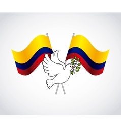 Colombian Peace Dove With Olive Branch