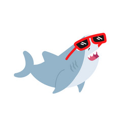 Cute Shark Wearing Sunglasses Open Mouth