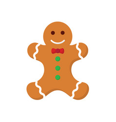 Ginger Bread Cookie Icon For Christmas And Hew