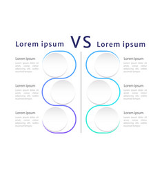 Versus Neumorphic Circles Infographic Chart