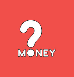 Icon Concept Black Money Text With Question