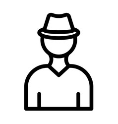 Private Investigator Thick Line Icon For Personal