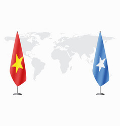 Vietnam And Somalia Flags For Official Meeting