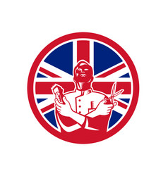 British Barber Union Jack Flag Icon