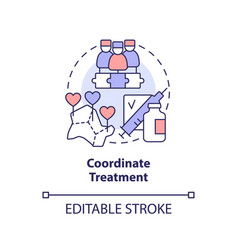 Coordinate Treatment Concept Icon