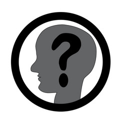 Human Head Profile Silhouette And Question Mark