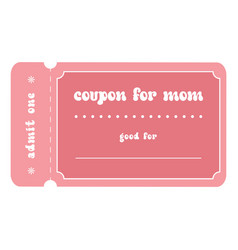 Isolated Coupon For Mom Template