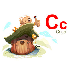 Spanish Alphabet Abc Letter C Casa Alfabeto