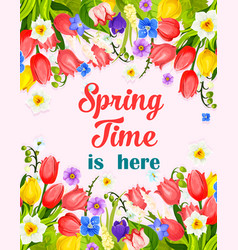 Spring Time Flowers Greeting Card