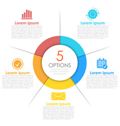 Circle Business Infographic Template With 5 Steps