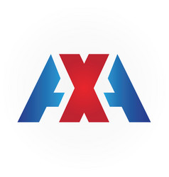 Initial Letters Axa Logo Design Template