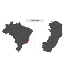 Map Of Espirito Santo State Of Brazil