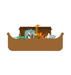 Noah Ark And Animals Pairs Beasts Rescue From