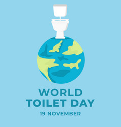 Flat Design World Toilet Day Vertical Banner