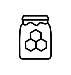 Honey Jar Line Icon Logo Image