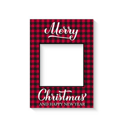 Merry Christmas Photo Booth Frame On White