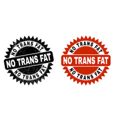 No Trans Fat Black Rosette Stamp Seal