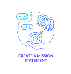 Create Mission Statement Blue Gradient Concept