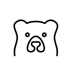 Honey Bear Line Icon Logo Image