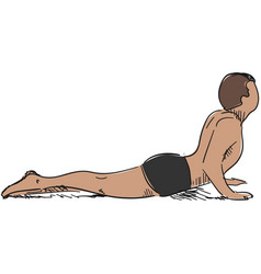 Man Yoga Pose Bhujangasana Posture